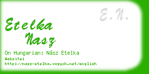 etelka nasz business card